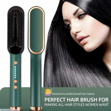 2-in-1 Heated Straightening & Curling Comb β Effortless Styling in Minutes!